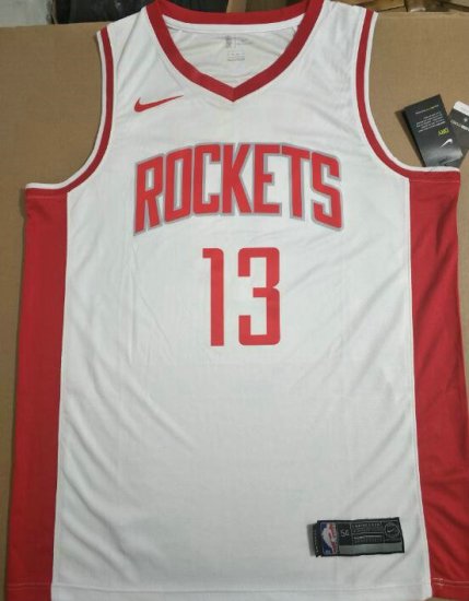 NBA 13 Harden Rockets 2019 Maillot blanc imprimé